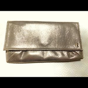 Victoria’s Secret shiny gold tone color glittering make-up bag cosmetic bag